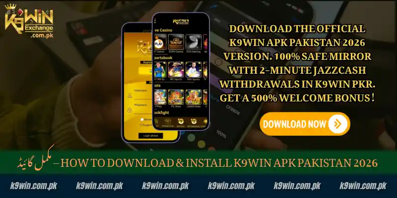 K9WIN APK Download 2 Download K9WIN APK Pakistan 2026 Button